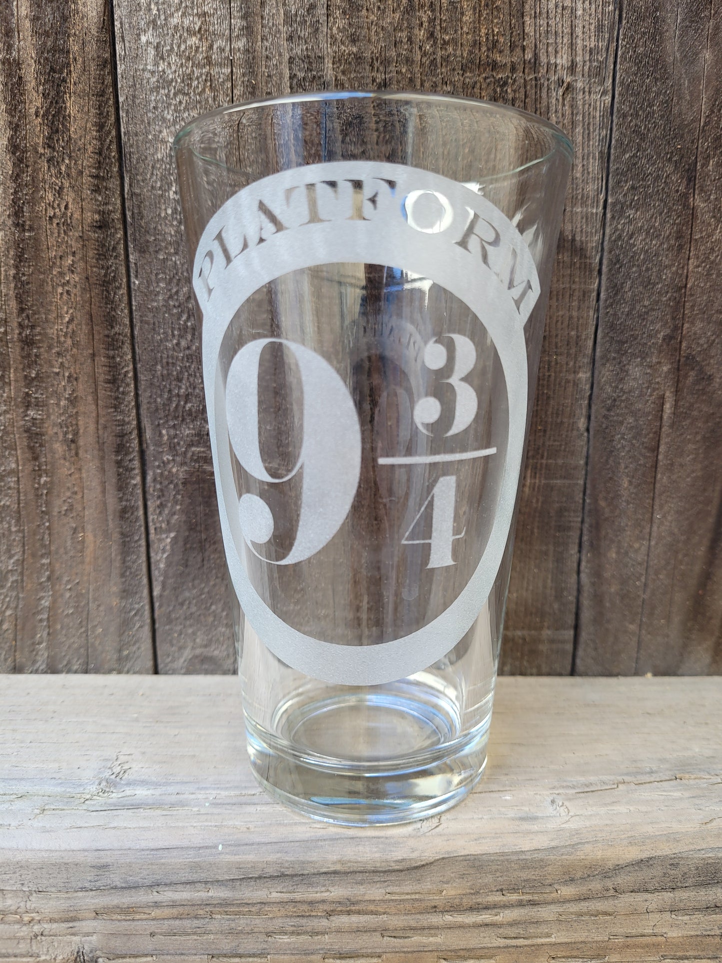 Platform 9 and 3/4 Pint Glass - Made to Order