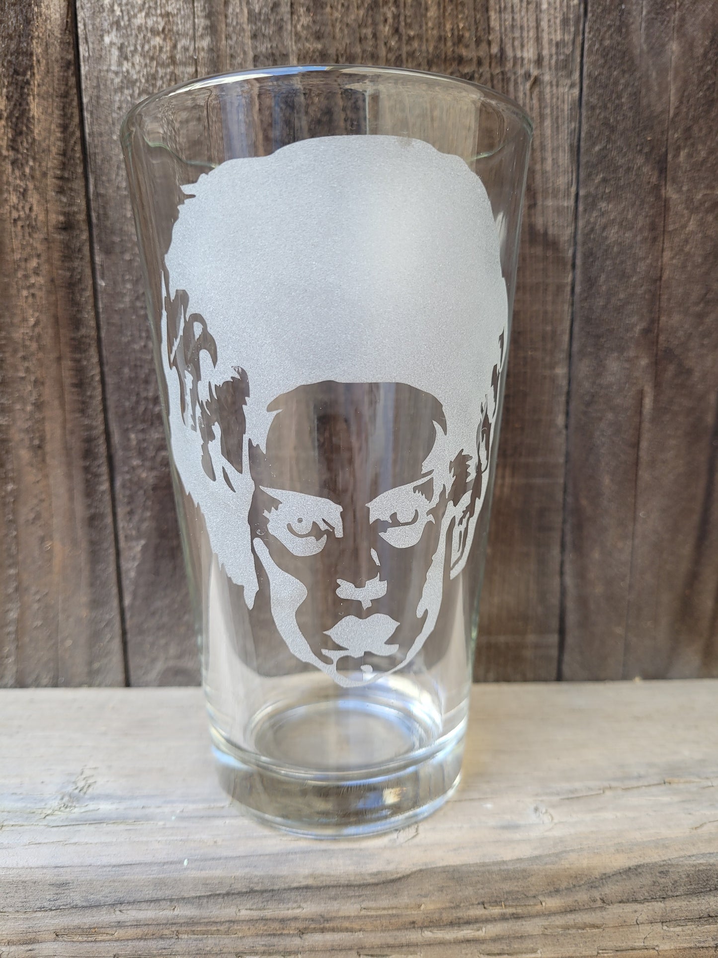 Bride of Frankenstein (Face) Pint Glass - Made to Order