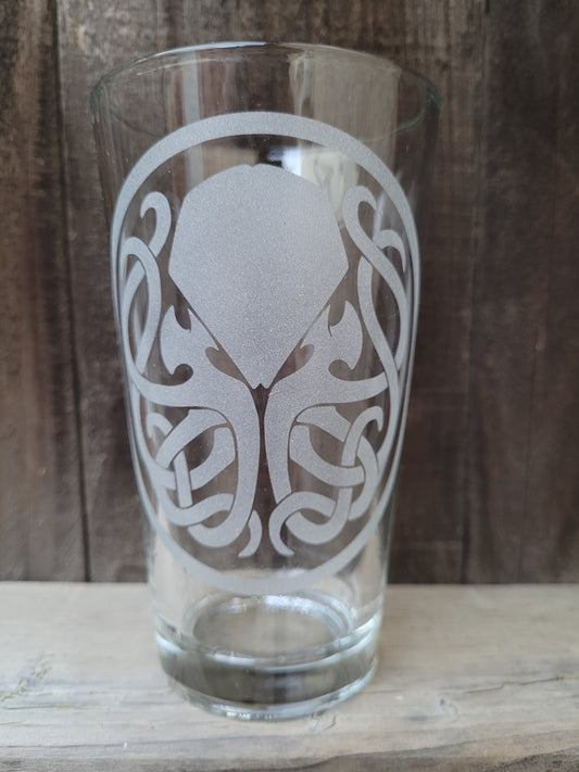 Cthulu LoveCraft Pint Glass - Made to Order