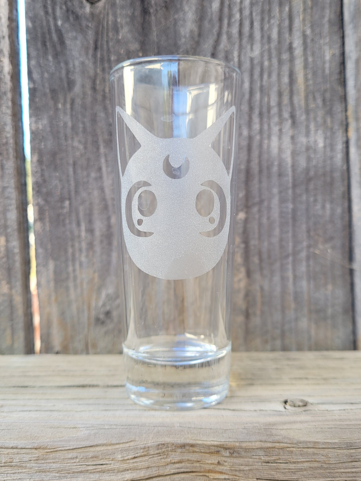 Luna Cat Face Sailormoon 2 oz Shot Glass - Made to Order
