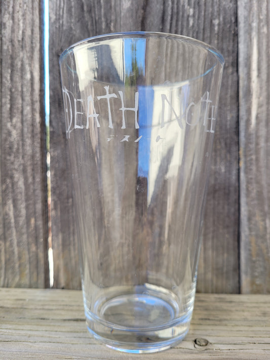 Death Note Logo Pint Glass - Made to Order