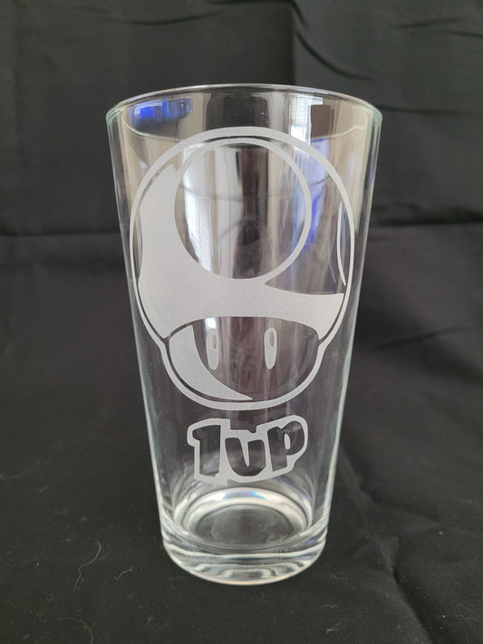 Mario 1 up Pint Glass - Made to Order