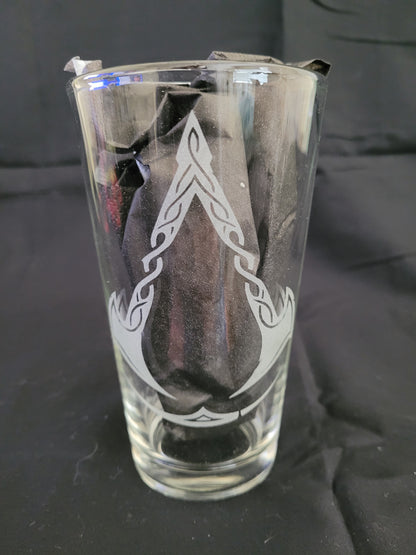 Assassin's Creed Valhalla Logo Pint Glass - Made to order