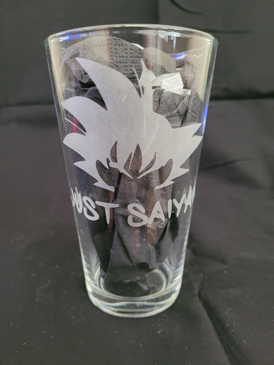 Just Saiyan Pint Glass - Made to Order