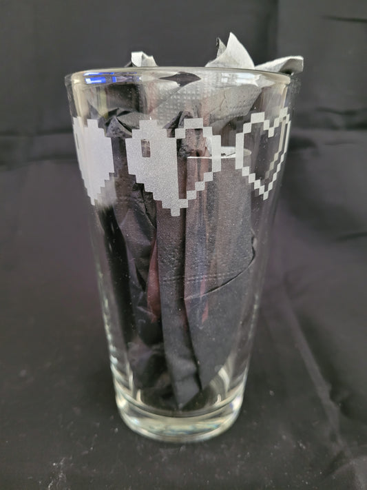 Life Hearts Pint Glass - Made to Order