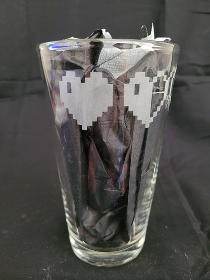 Life Hearts Pint Glass - Made to Order