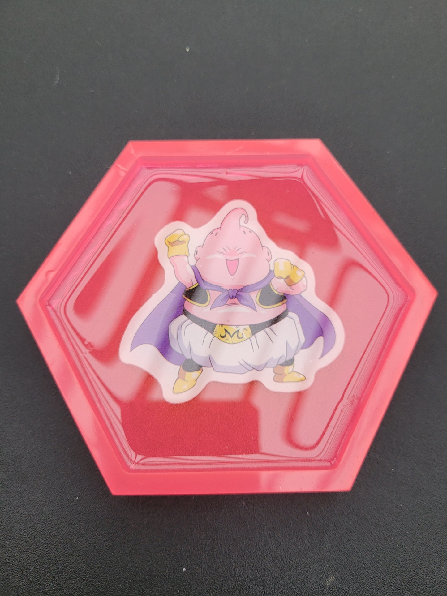 Majin Boo DBZ hexagon resin coaster