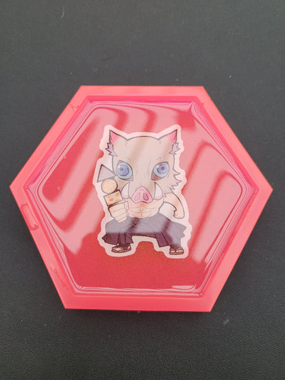 Inosuke Demon Slayer hexagon resin coaster