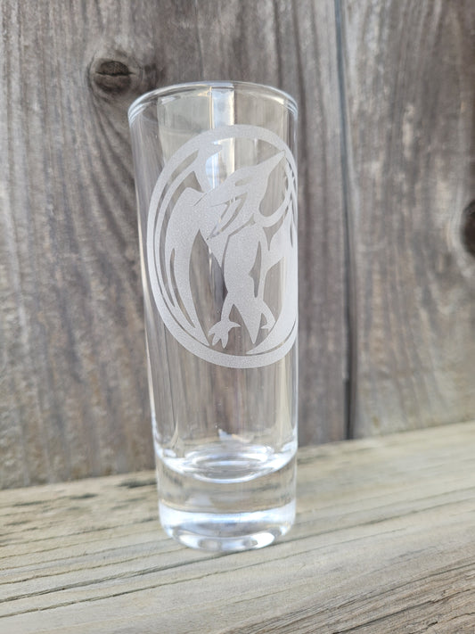 Pink Ranger Pterodactyl Power Coin 2 oz Shot Glass - Made to Order