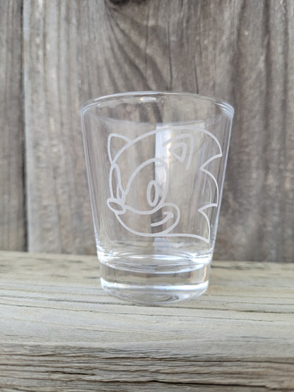 Sonic (face) 1.5 oz Shot Glass - Made to Order