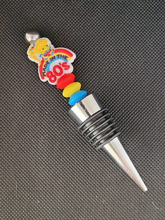 Made in tbe 80s rainbow brite beaded wine stopper