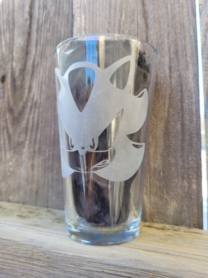 Shadow the hedgehog pint glass - Made to order