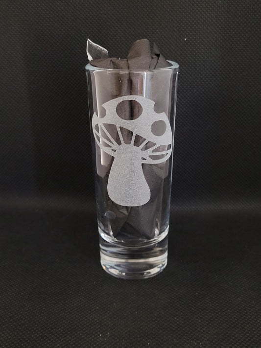 Spotted toadstool/mushroom 2 oz Shot Glass - Made to Order