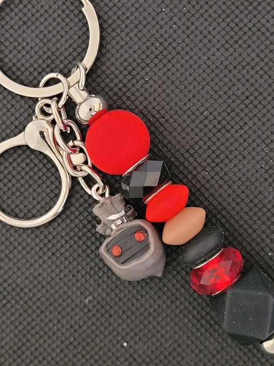 Jawa star wars bitty pop beaded keychain