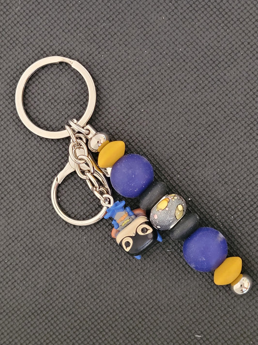 Batgirl bitty pop beaded keychain