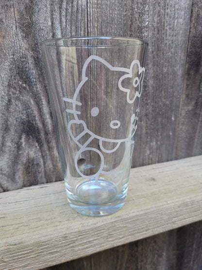 Hello Kitty Pint Glass - Made to Order