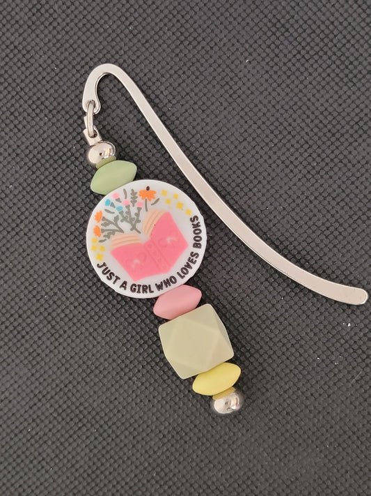 Just a girl who loves books beaded bookmark