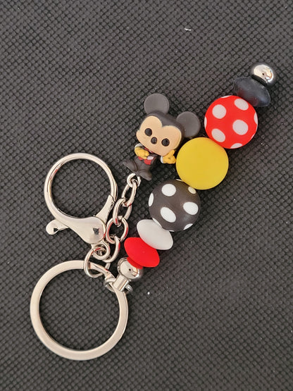 Conductor Mickey Mouse bitty pop beaded keychain