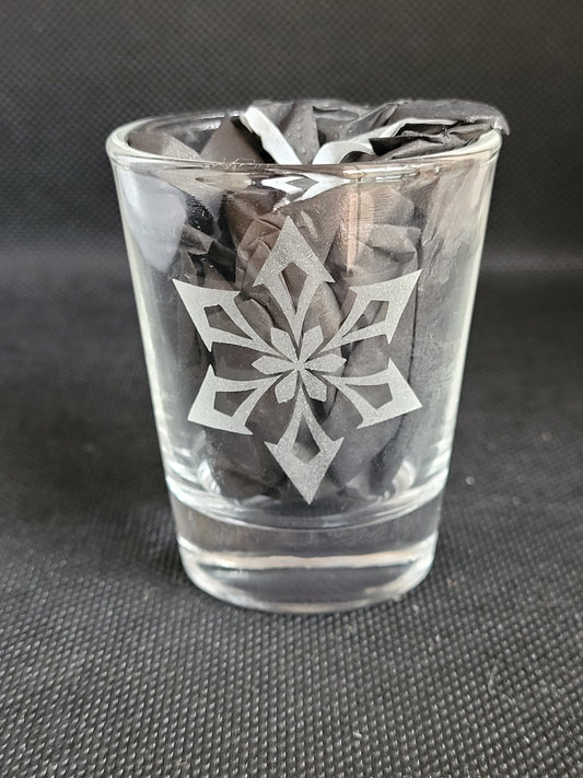 Genshin Impact cryo 1.5 oz Shot Glass - Made to Order