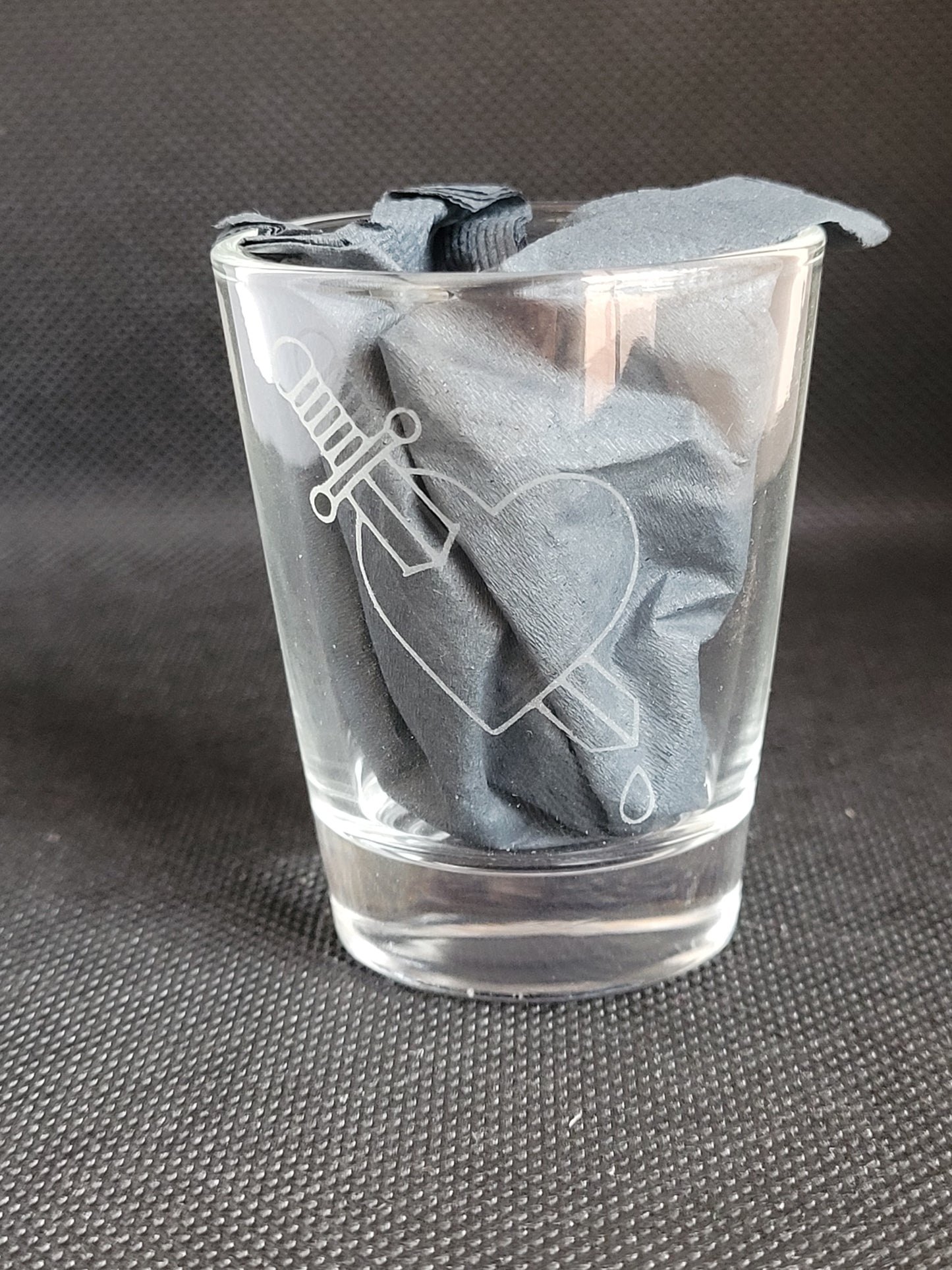 American traditional style heart tattoo 1.5 oz Shot Glass - Made to Order