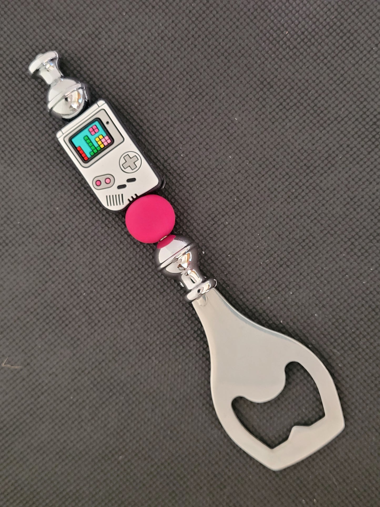 Gameboy beaded bottle opener
