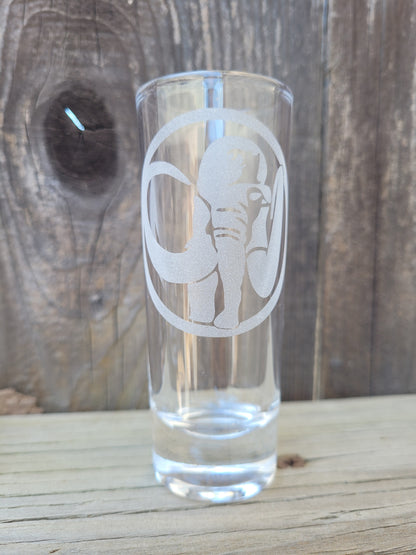 Power Rangers Mastadon power coin 2 oz Shot Glass - Made to Order