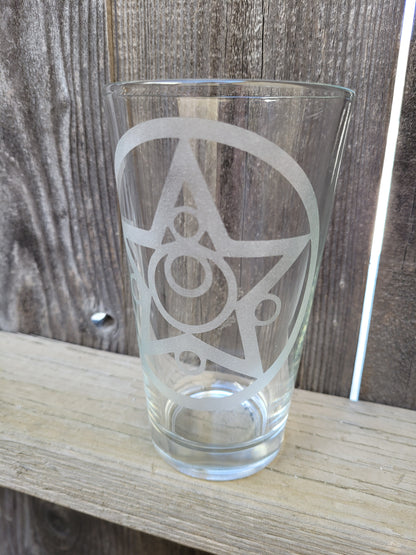 Sailor Moon Broach Pint Glass - Made to Order