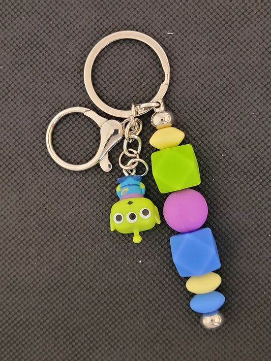 Alien Toy Story bitty pop beaded keychain