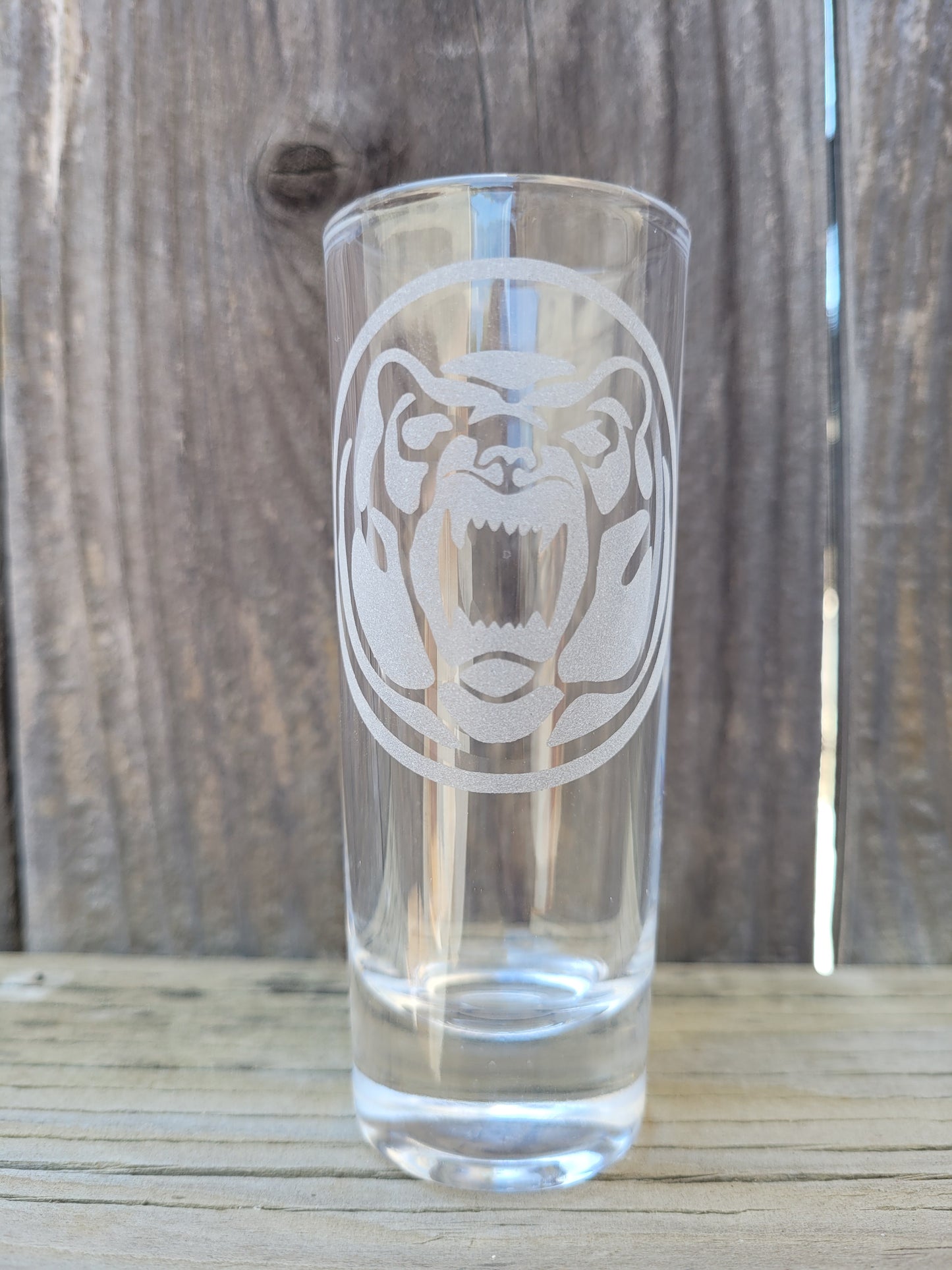 Power Rangers bear power coin 2 oz Shot Glass - Made to Order