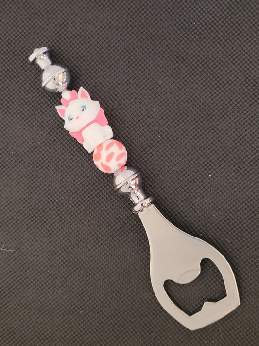 Marie (aristocats) beaded bottle opener