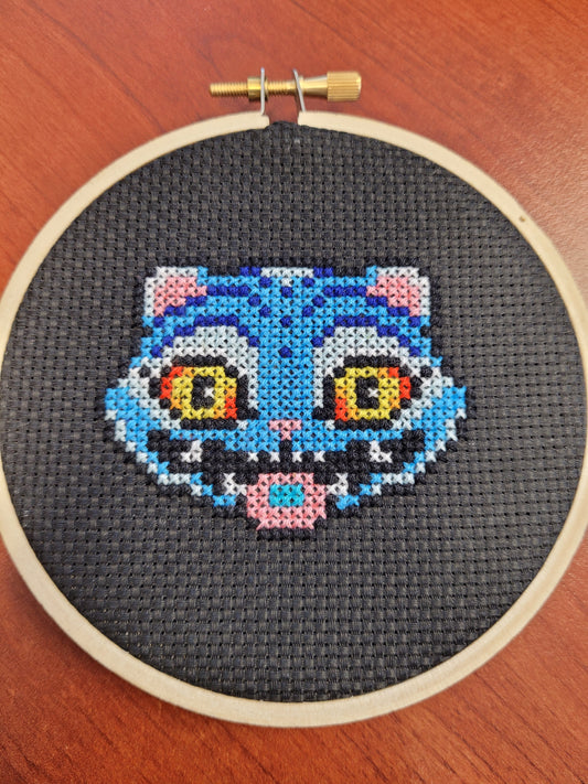 Derpy tiger Kpop Demon hunters cross stitch