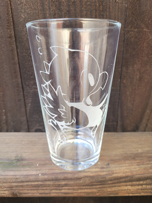 Panicked Chocobo Pint Glass - Made to Order