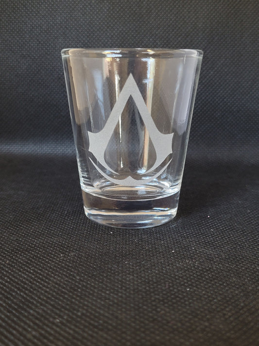 Assassin's creed original logo 1.5 oz Shot Glass - Made to Order