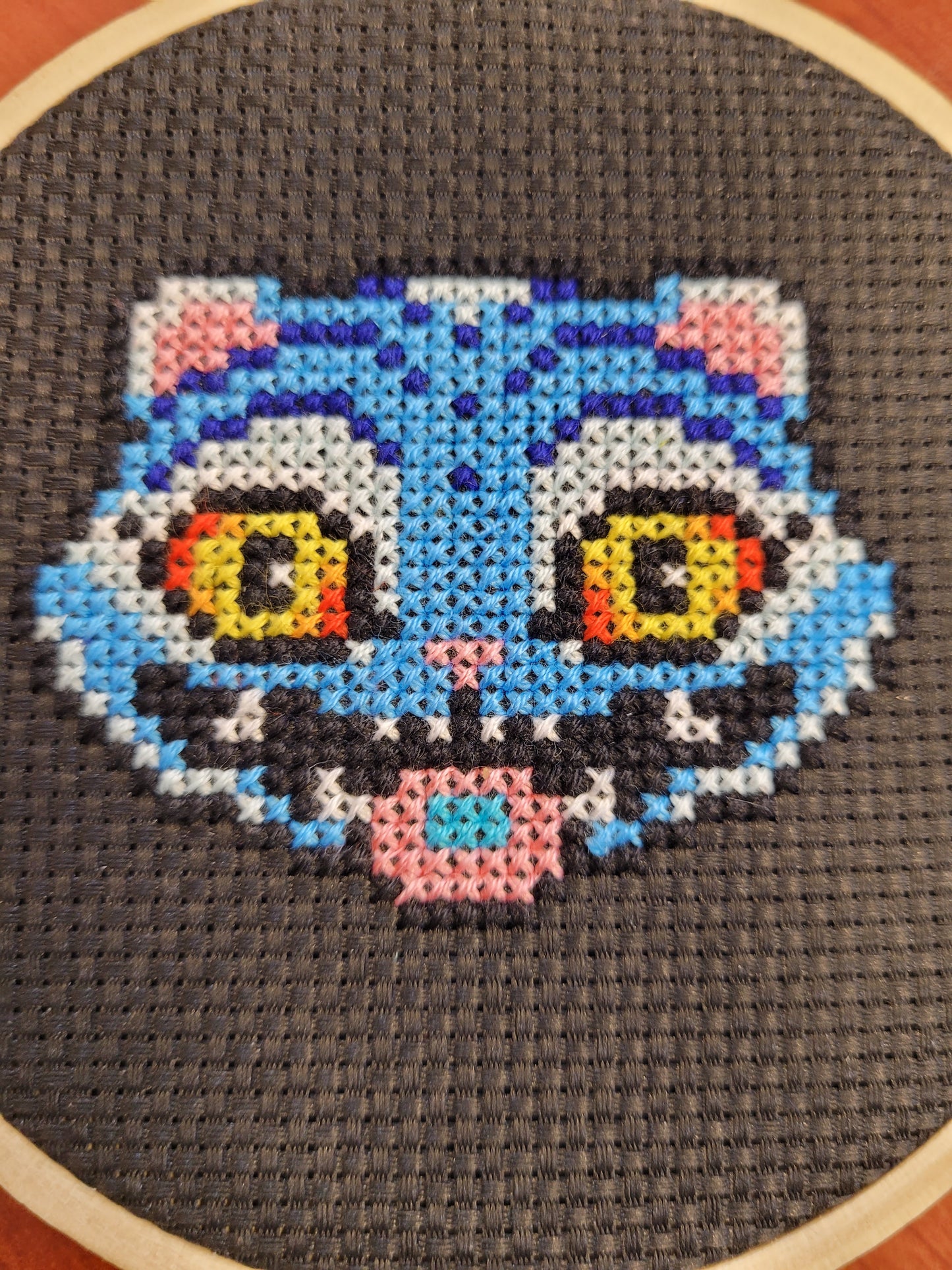Derpy tiger Kpop Demon hunters cross stitch