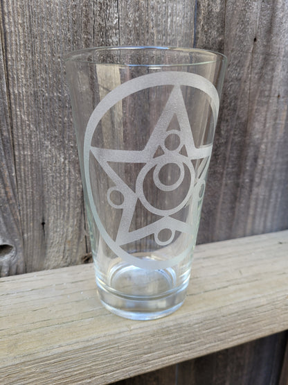 Sailor Moon Broach Pint Glass - Made to Order
