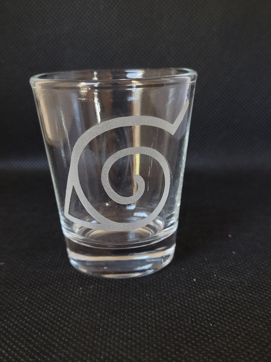 Naruto Leaf Village 1.5 oz Shot Glass - Made to Order