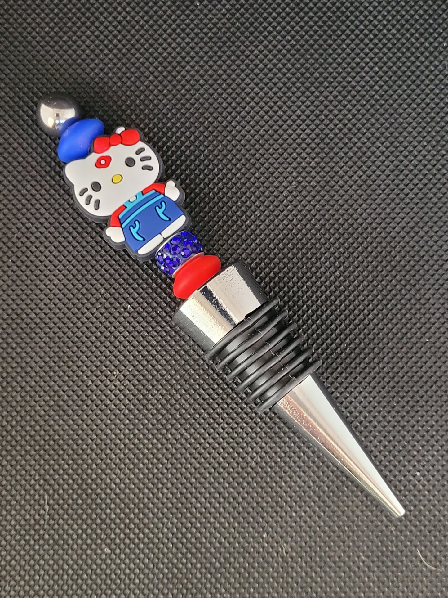 Hello Kitty beaded wine stopper