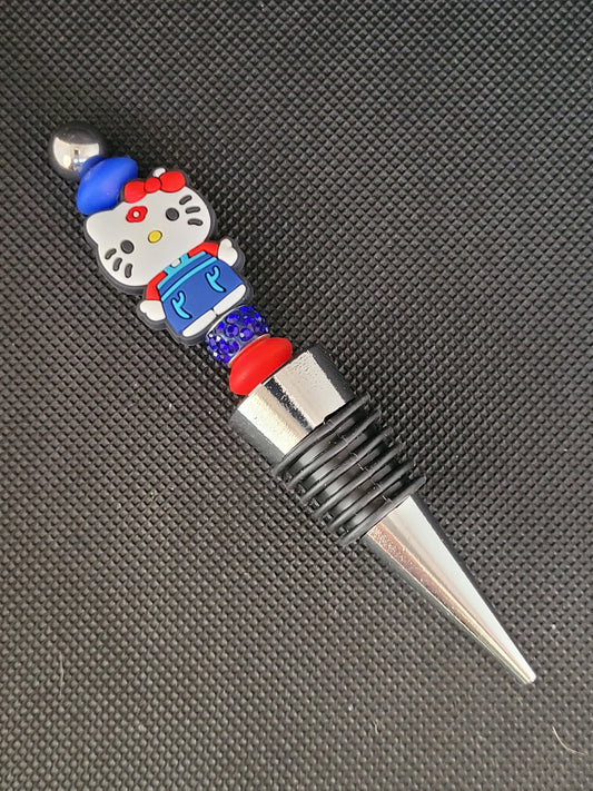 Hello Kitty beaded wine stopper