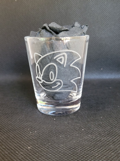 Sonic (face) 1.5 oz Shot Glass - Made to Order