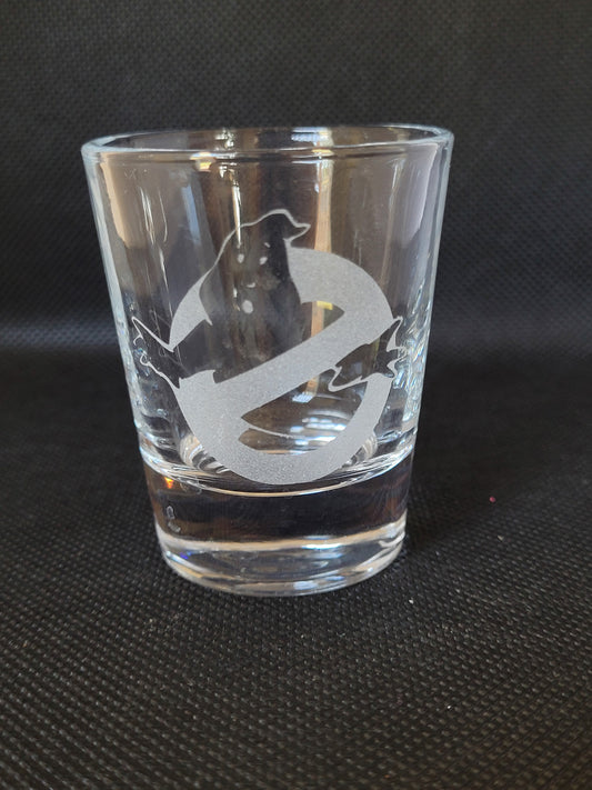 No Ghosts Ghostbusters 1.5 oz Shot Glass - Made to Order