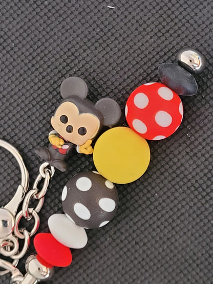 Conductor Mickey Mouse bitty pop beaded keychain