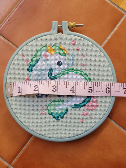 Chibi dragon haku cross stitch