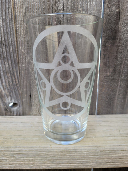 Sailor Moon Broach Pint Glass - Made to Order