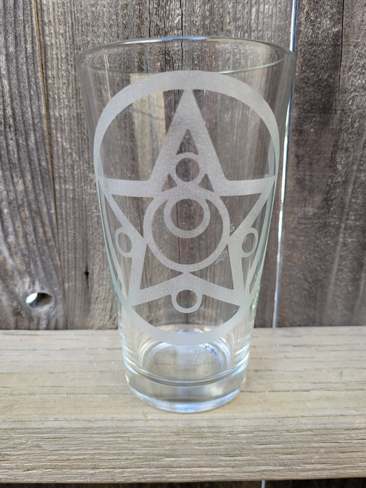 Sailor Moon Broach Pint Glass - Made to Order