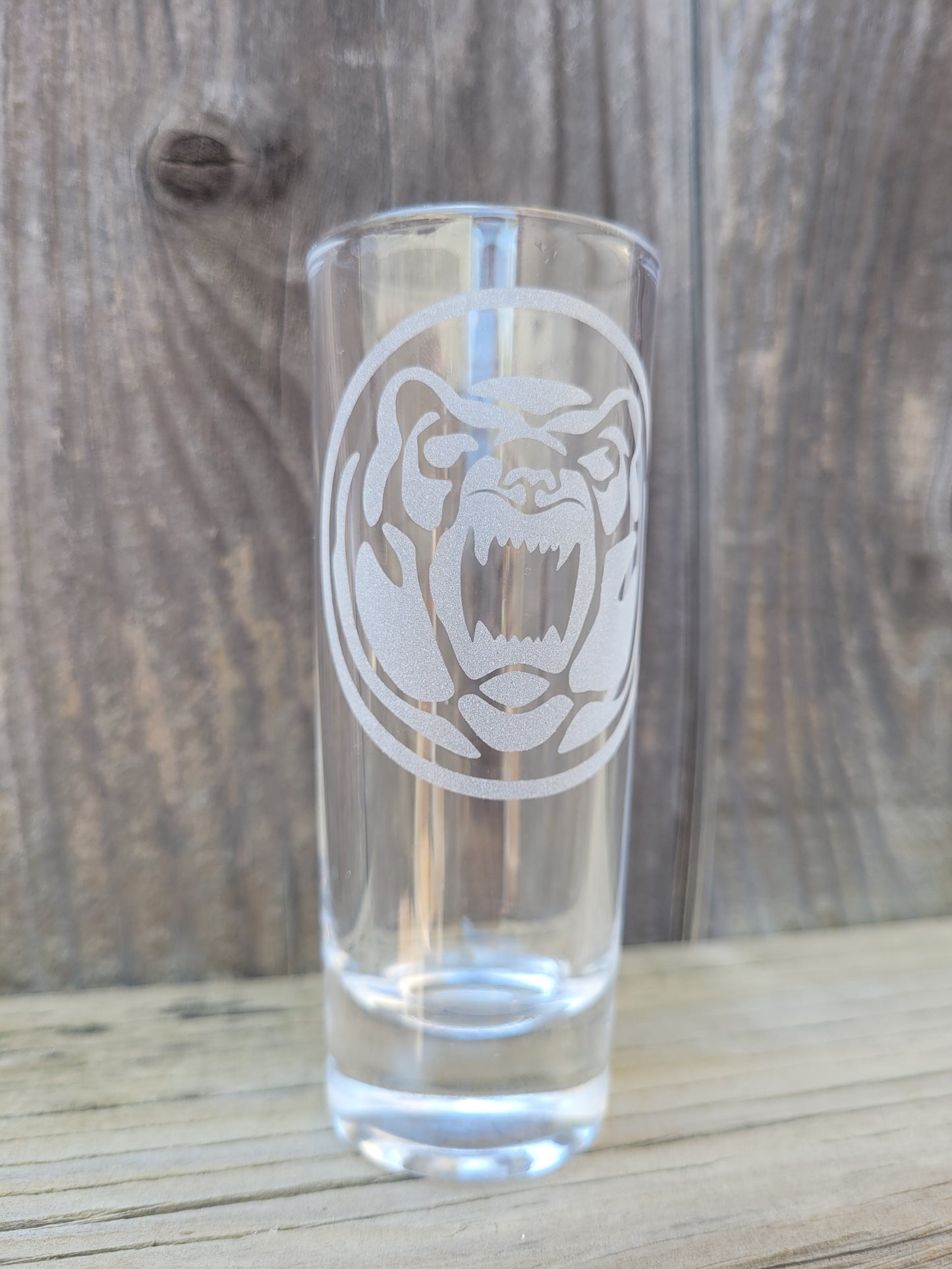 Power Rangers bear power coin 2 oz Shot Glass - Made to Order