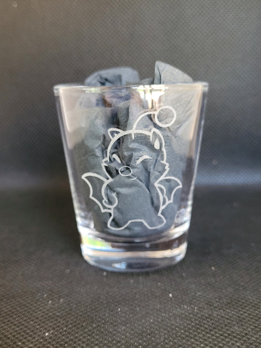 Moogle Final Fantasy 1.5 oz Shot Glass - Made to Order
