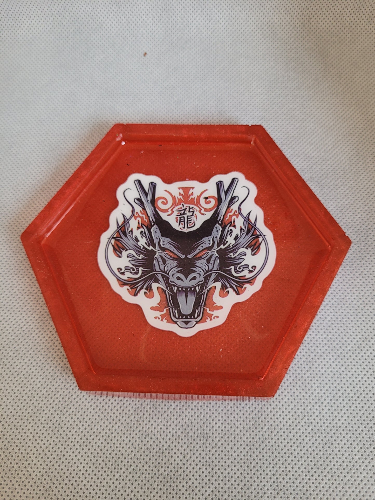 Shenron/shenlong Dragon ball z hexagon resin coaster