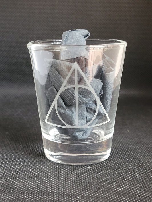 Harry Potter Deathly Hallows 1.5 oz Shot Glass - Made to Order