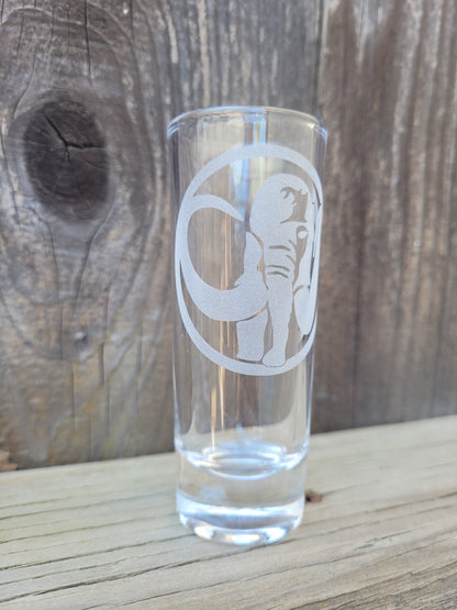 Power Rangers Mastadon power coin 2 oz Shot Glass - Made to Order