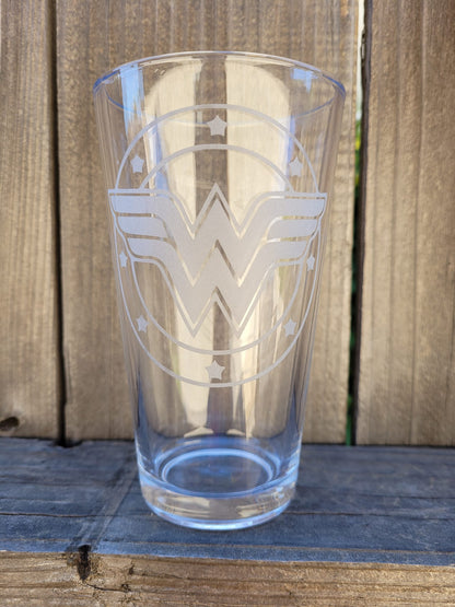 Wonder Woman Pint Glass - Made to Order